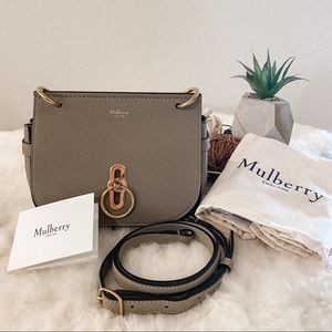 Authentic Mulberry Small Amberley Satchel Grey